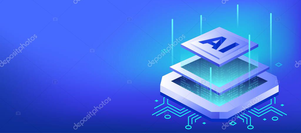 Artificial Intelligence AI Chip Technology Banner