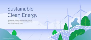 Sürdürülebilir Enerji Afişi Arkaplanı