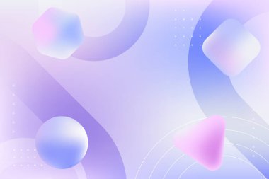 Yumuşak Mor Pastel Soyut Geometrik Arkaplan