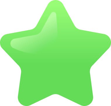  Açık yeşil yıldız emoji simgesi