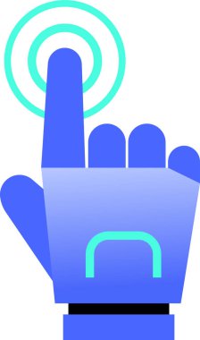 Robot El Dokunuşu Akıllı Üretim ve Endüstri Simgesi Simgesine tıklayın