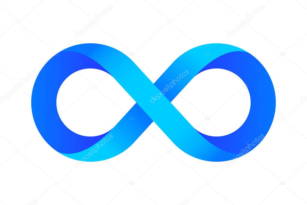 Modern Blue Infinity Digital Connect Logo Symbol