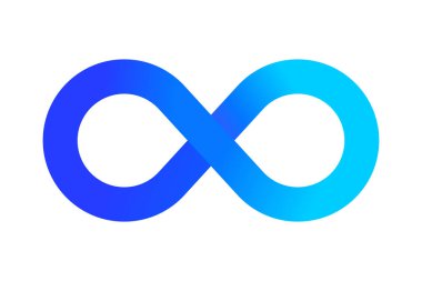 Modern Mavi Sonsuzluk Logosu Sembolü