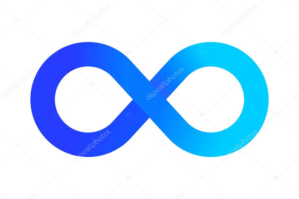 Modern Blue Infinity Logo Symbol