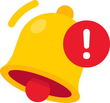 Uyarı: Çan simgesi illüstrasyonu