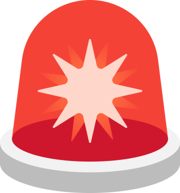 Acil siren simgesi illüstrasyonu