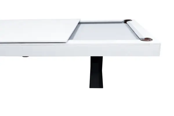 Beyaz bilardo masası. Güzel bilardo masası beyaz arka planda izole edilmiş. Beyaz arka planda bilardo oynamak için resim. Oyun için içerideki ögenin resmi.