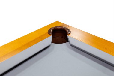 Bilardo masası. Bilardo masası beyaz arkaplanda izole edildi.