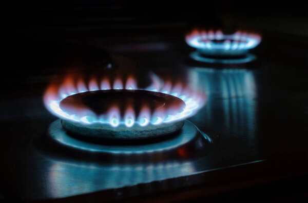 Газовое голубое пламя стальной газовой печи