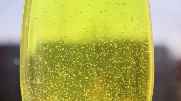 Желтые Пузырьки Фоне Текстуры — стоковое видео