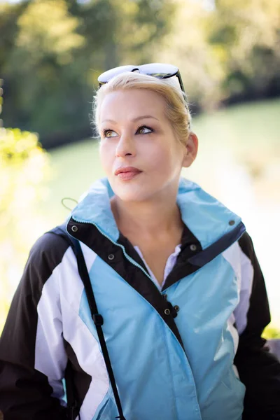 stock image Pretty woman looking away