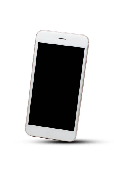 Κινητό Έξυπνο Τηλέφωνο Λευκό Φόντο Τεχνολογία Κινητό Τηλέφωνο Απομονωμένο Τηλέφωνο — Φωτογραφία Αρχείου
