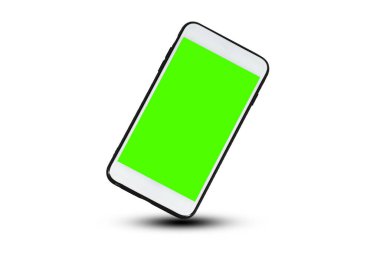 Beyaz arka plandaki akıllı telefon, beyaz arkaplanda cep telefonu, izole arkaplanda telefon, cep telefonu, beyaz arkaplanda cep telefonu