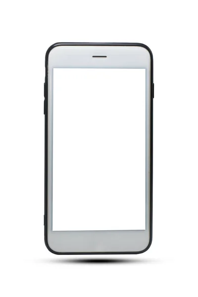 Smartphone Fehér Háttér Nyírás Útvonal Mobil Smartphone Fehér Háttér Telefon — Stock Fotó