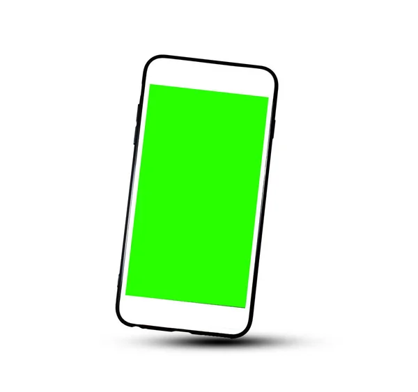 Smartphone Bílém Pozadí Stříhání Cesta Mobilní Smartphone Bílém Pozadí Telefon — Stock fotografie