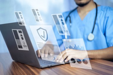 Dosyaları etkin bir şekilde yönetmek için bilgisayar Belge Yönetimi Sistemi (DMS), çevrimiçi belge veritabanı süreci otomasyonu kullanan doktor