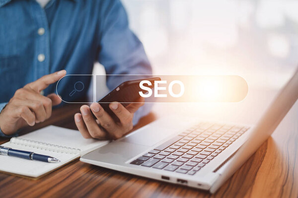 SEO Search engine optimization concept, Marketing Ranking Traffic Website Internet Business Technology, SEO concept
