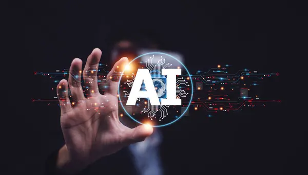 Ai technology, Artificial Intelligence. Hand holding Ai technology, Artificial Intelligence.