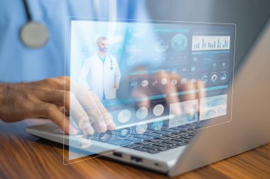 Dokümanlar kavramı, Doktor hastanede teknoloji tedavisi için bilgisayar bağlantısı sunucu tabanı hastasını kullandı.Dokümanlar konsept yönetimi