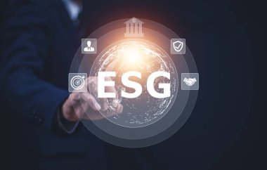 ESG kavramı. Çevre sosyal yönetimi iyi bir yönetim, başarılı ve sürdürülebilir bir iş yürütme ilkeleri.