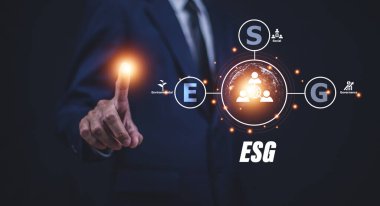 Manager Embracing ESG principles fosters sustainable growth by integrating environmental, social, and governance considerations into decision-making, thereby creating long-term value for both businesses and society. clipart