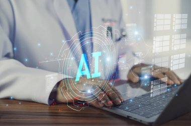 Tam tedavi geçmişi ve gelecekteki referanslar için hastaların detaylı tıbbi bilgilerini kaydetmek üzere Doktor Yapay Zeka teknolojisi asistanı.