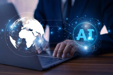 İş adamı yapay zeka teknolojisi kullanıyor, yapay zeka kullanan otomasyonun entegrasyonu ihracat sektöründe devrim yaratarak, iş adamlarının faaliyetlerini verimli bir şekilde ölçeklendirmesini ve hataları azaltmasını sağlıyor..