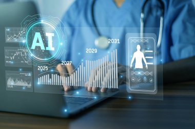 Yapay zeka ve yapay zeka, dijital verileri hastanın refahı için gelecekteki tıbbi çözümlerle birleştirerek sağlık teknolojisini güçlendirir..