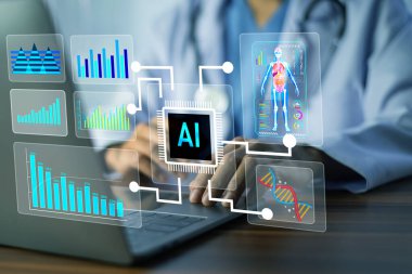 Doktor teknolojisi AI, gelişmiş tanı, öngörü analizleri ve sağlık verimliliğinin ve doğruluğunun arttırılması için kişiselleştirilmiş tedavileri entegre ederek hasta bakımını dönüştürür..