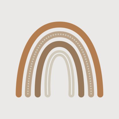 Soyut boho gökkuşağı. İskandinav tarzı oda dekorasyonu