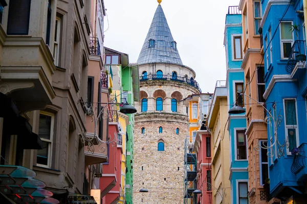 Istanbul Turkey December 2022 Galata Tower Foggy Morning Video Galata — 스톡 사진