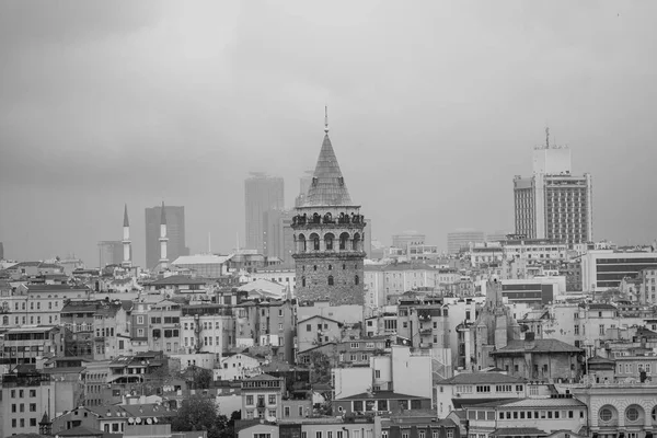 Istanbul Turquía Diciembre 2022 Galata Tower Noggy Morning Video Galata — Foto de Stock