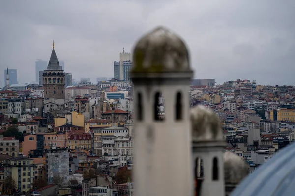 Istanbul Turquía Diciembre 2022 Galata Tower Noggy Morning Video Galata —  Fotos de Stock