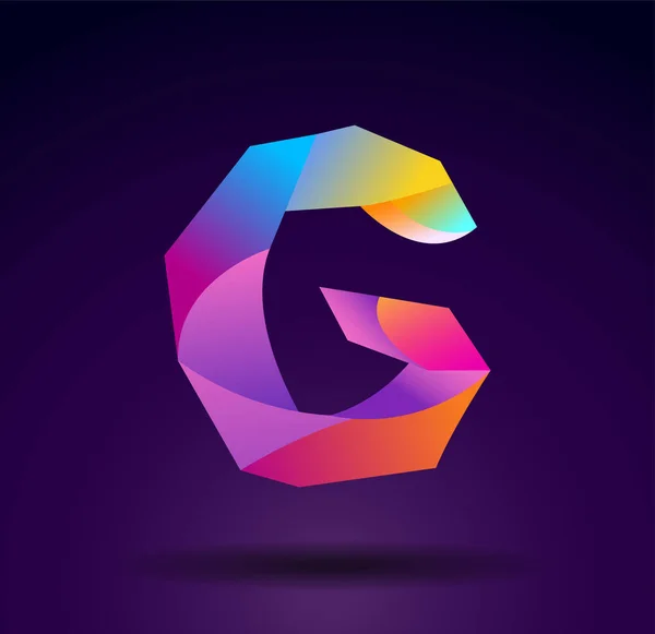 stock vector G logo colorful abstract shape, logo design, creative initial