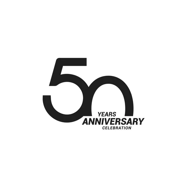 Yıldönümü Kutlamaları Siyah Beyaz Logotta — Stok Vektör