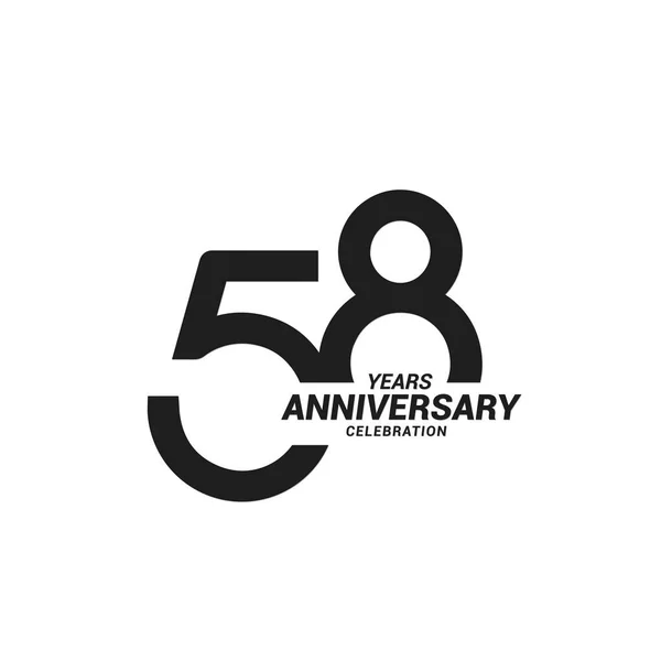 Años Aniversario Celebración Negro Sobre Blanco Logotipo — Vector de stock