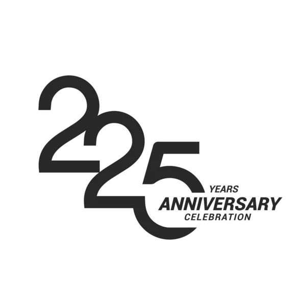 Anos Aniversário Celebração Preto Logotipo Branco —  Vetores de Stock