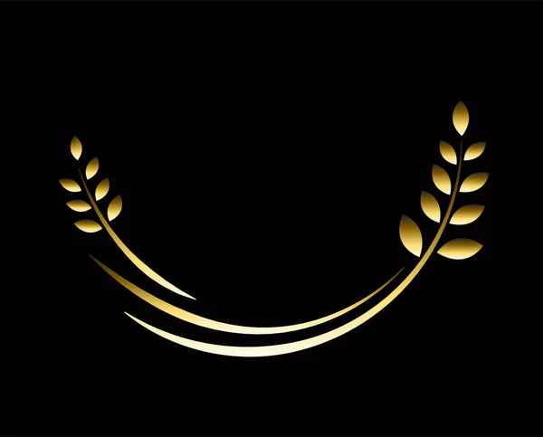 Den Laurier Couronne Swoosh Logo Pour Anniversaire Mariage Prix — Image vectorielle