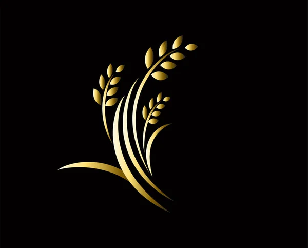 Den Lauro Ghirlanda Swoosh Logo Anniversario Matrimonio Premio — Vettoriale Stock
