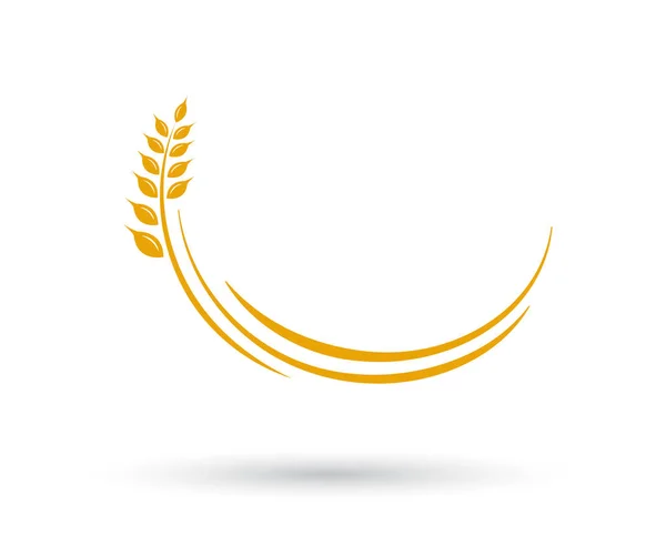 Den Laurel Wreath Swoosh Logo Anniversary Wedding Award — Stock Vector