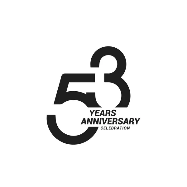 Anos Aniversário Celebração Preto Logotipo Branco Ilustrações De Stock Royalty-Free