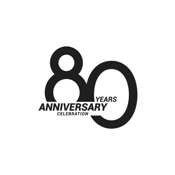 Anos Aniversário Celebração Preto Logotipo Branco Vetores De Stock Royalty-Free