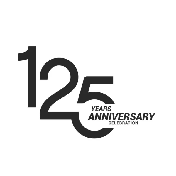 Výročí Oslavy Černé Bílém Logotypu Stock Vektory