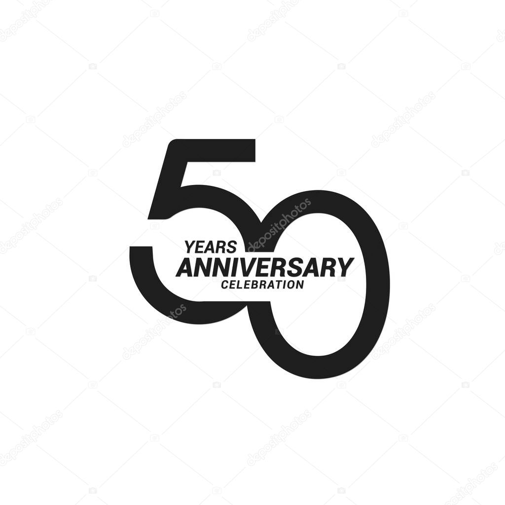 Years anniversary celebration black on white logotype