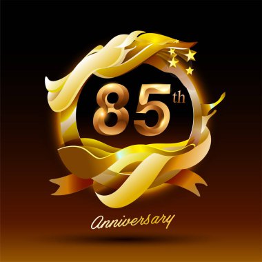 85 yıllık altın dalga yıldönümü kutlaması logosu