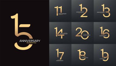 11 - 20. yıl dönümü logosu modern lüks