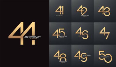 41 'den 50' ye kadar modern logoti seti.
