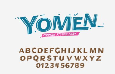 Klasik stilize yazı tipi ve alfabe. modern biçim, bu yazı tipi logottipler için kullanılabilir