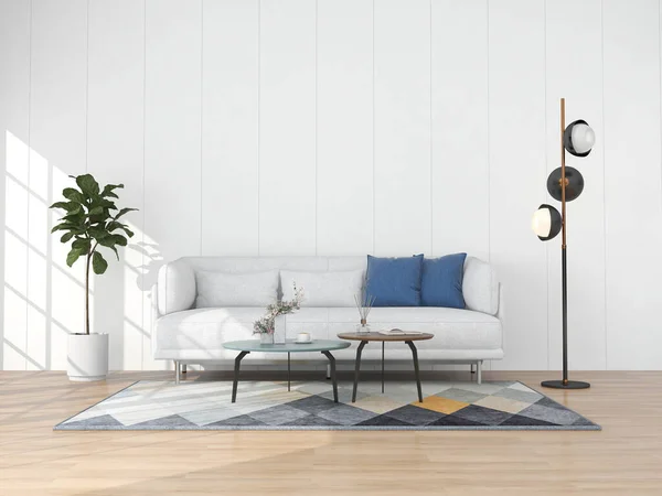 Living Room Interior Modern Style Render Sofa Decorations — Stock Photo, Image
