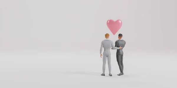 Deux Hommes Affaires Marchent Prennent Soin Autre Concept Couples Sexuels — Photo